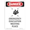 Signmission Safety Sign, OSHA Danger, 7" Height, Emergency Evacuation, Portrait OS-DS-D-57-V-2327 - alternate 1